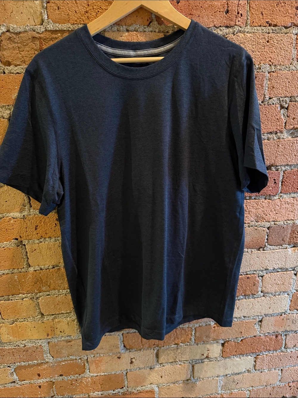 Lulu Men's Soft Jersey Crew Neck T‑Shirt in Dark Navy